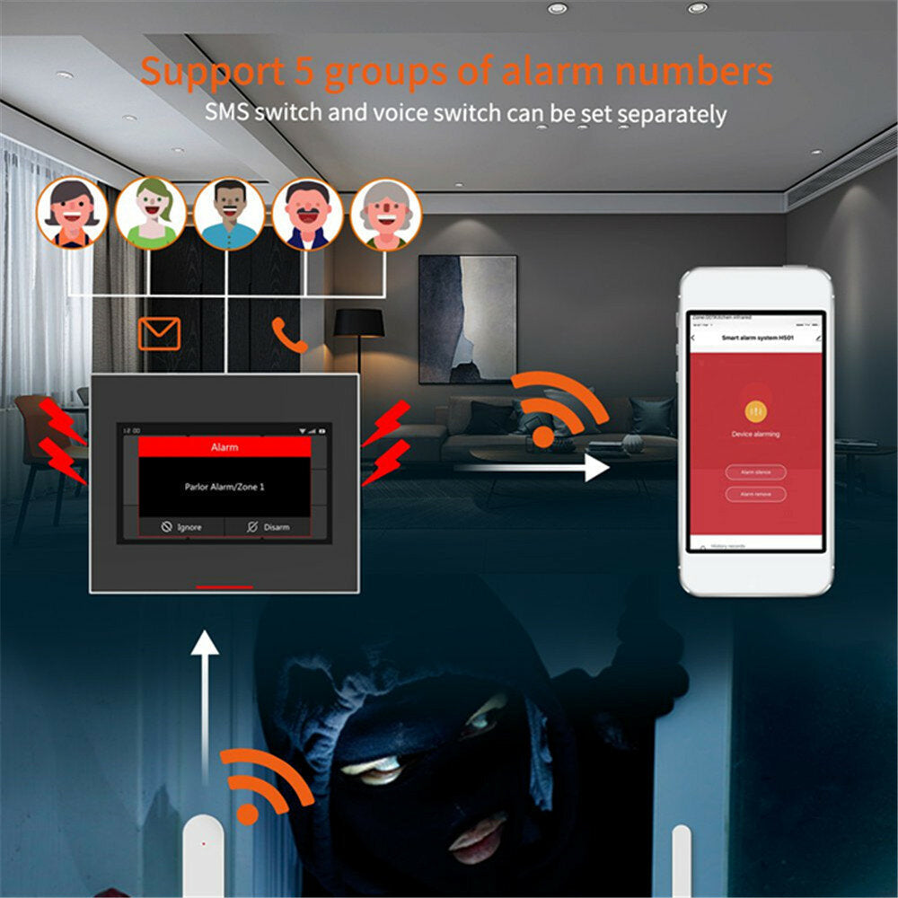 Staniot Wireless Wifi Smart Home Security Burglar Alarm System Kits Compatible with Alexa Support IOS and Android APP Image 4