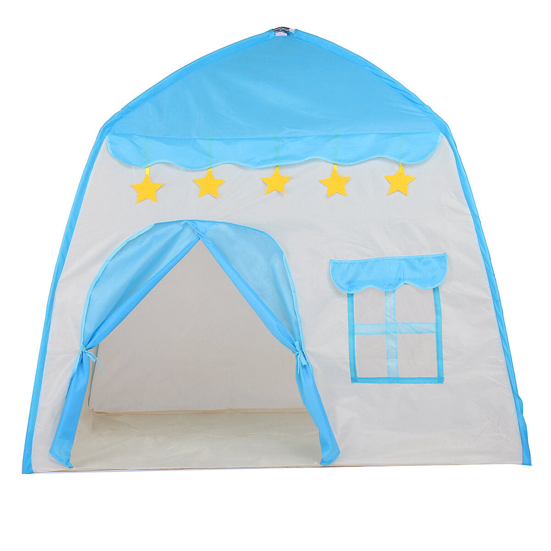 Tent Princess Castle Teepee Tent Folding Portable Children Game Room with LED Star Lights Boys Girls Gift Image 4