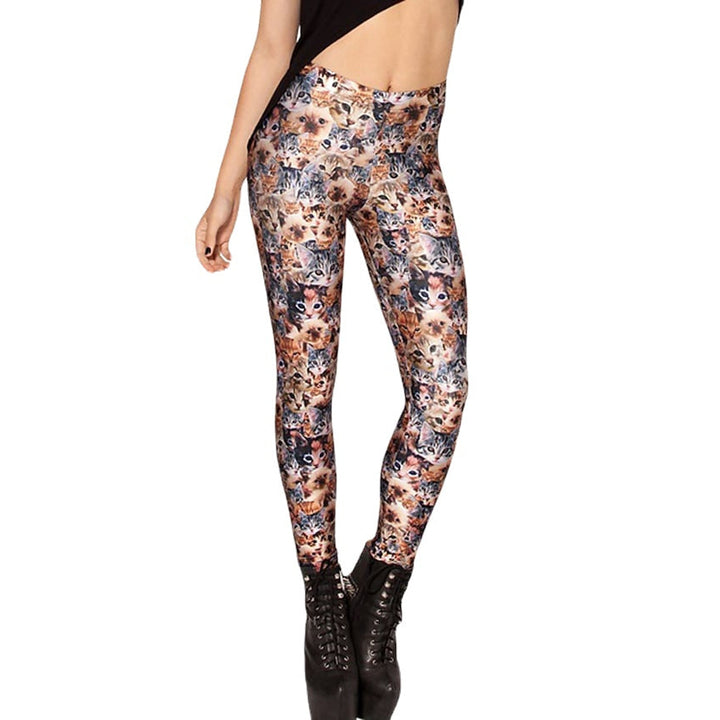 Weekend Yoga Print Stretchy Ankle-Length Comfort Women's Skinny Pants Image 1