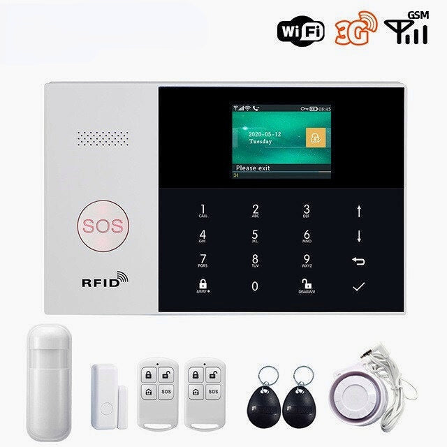 WIFI Alarm System Card APP Remote Control Wireless Home Security Smart Home Alarm Kits Image 2