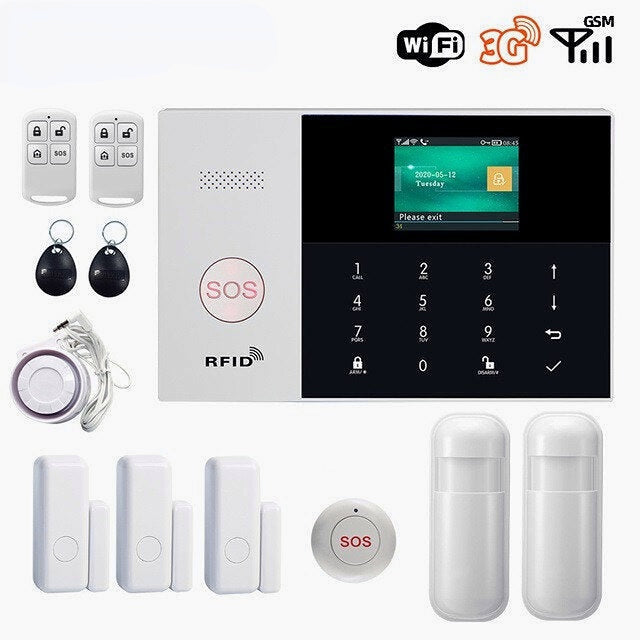 WIFI Alarm System Card APP Remote Control Wireless Home Security Smart Home Alarm Kits Image 4