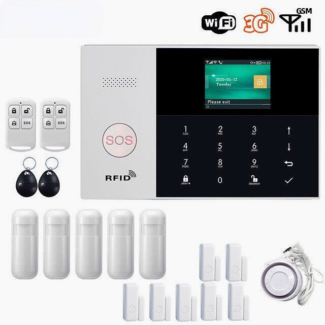 WIFI Alarm System Card APP Remote Control Wireless Home Security Smart Home Alarm Kits Image 6