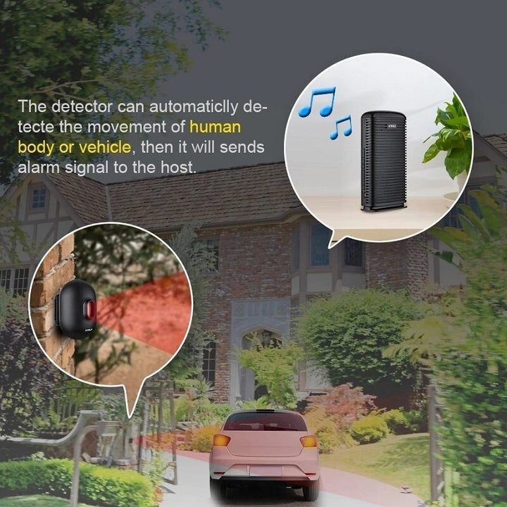 Wireless PIR Motion Sensor Home Security Alarm System Waterproof Outdoor Motion Detector Garage Burglar Alarm Image 7