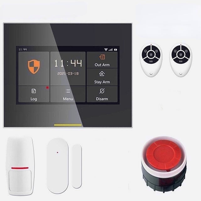 Wireless Wifi Smart Home Security Burglar Alarm System Kits Compatible with Alexa Support IOS and Android APP Image 1