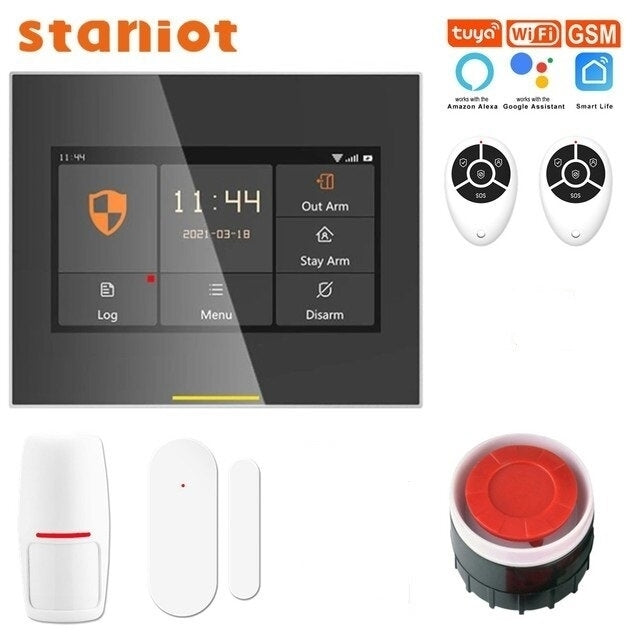 Wireless Wifi Smart Home Security Burglar Alarm System Kits Compatible with Alexa Support IOS and Android APP Image 9