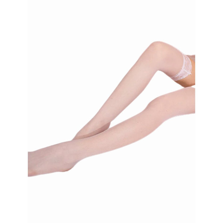 Womens Leg Shaping Elasticity Lace Trims Over Knee Sexy Stockings Image 4