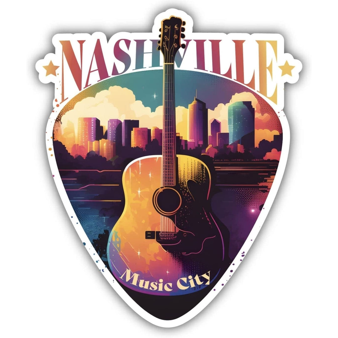 Nashville Tennessee Music City Souvenir Memories 4-Inch Durable Vinyl Decal Sticker Image 1