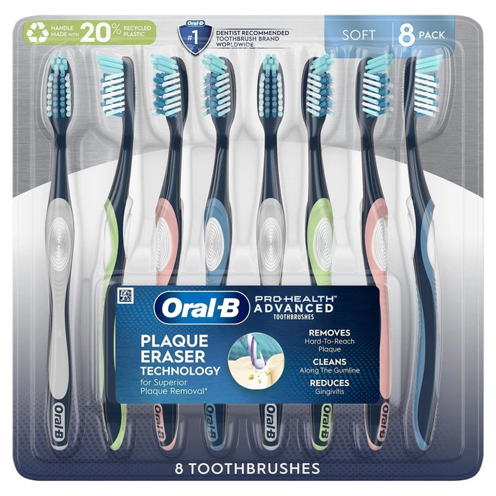 Oral-B ProHealth Advanced Manual Toothbrush8 Count (Soft) Image 1