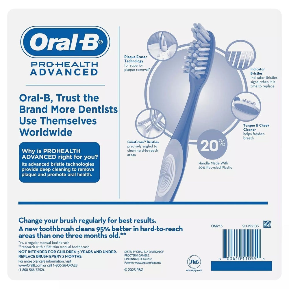 Oral-B ProHealth Advanced Manual Toothbrush8 Count (Soft) Image 2