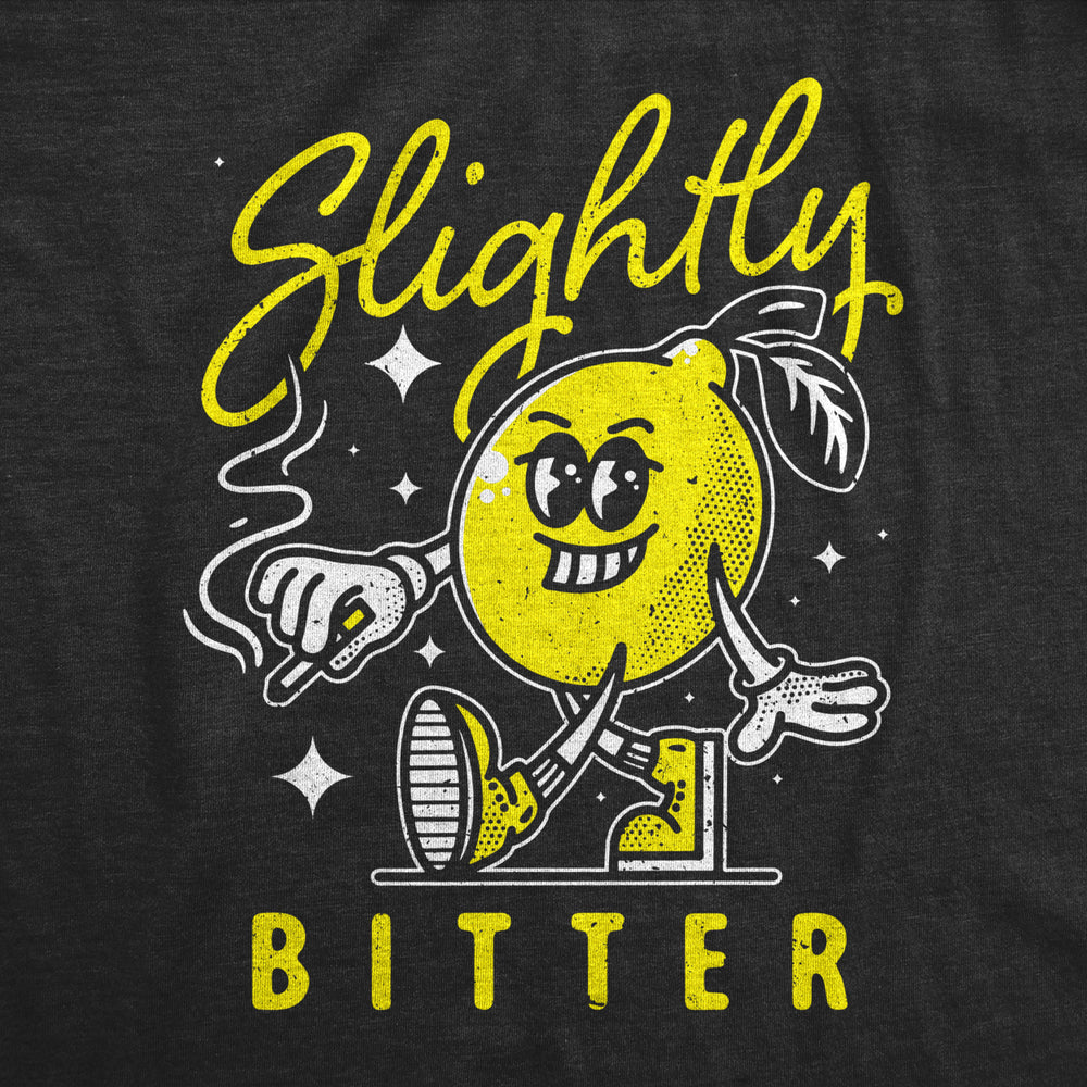Mens Slightly Bitter T Shirt Funny Bad Lemon Naughty Fruit Joke Tee For Guys Image 2