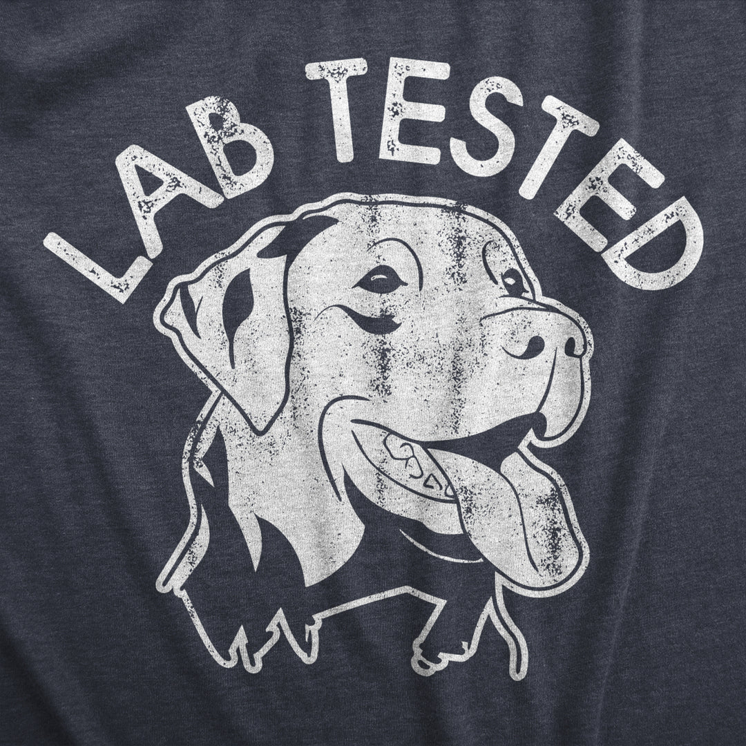 Mens Lab Tested T Shirt Funny Pet Puppy Labrador Retriever Joke Tee For Guys Image 2
