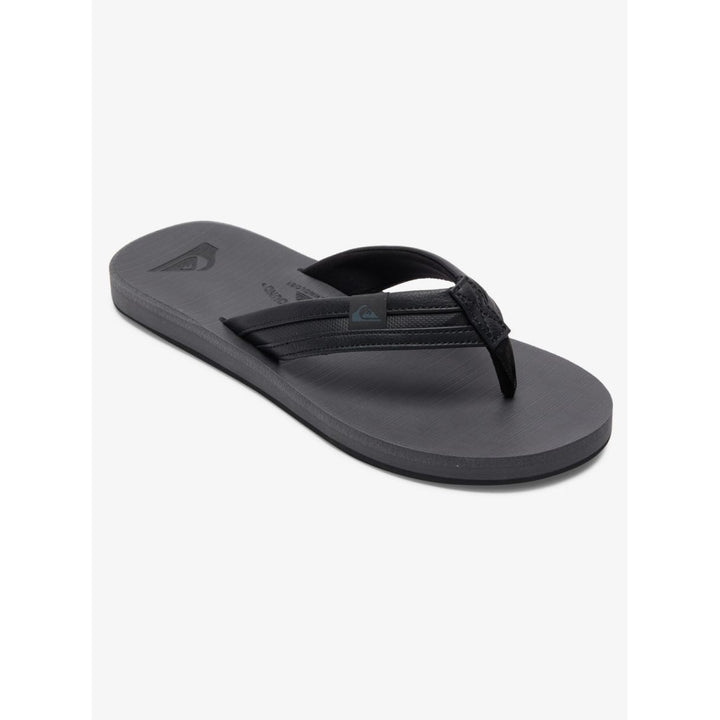 Quiksilver Mens Carver Squish Flip Flop Sandals Black/Grey/Black - AQYL100886-XKSK Black/Grey/Black Image 1