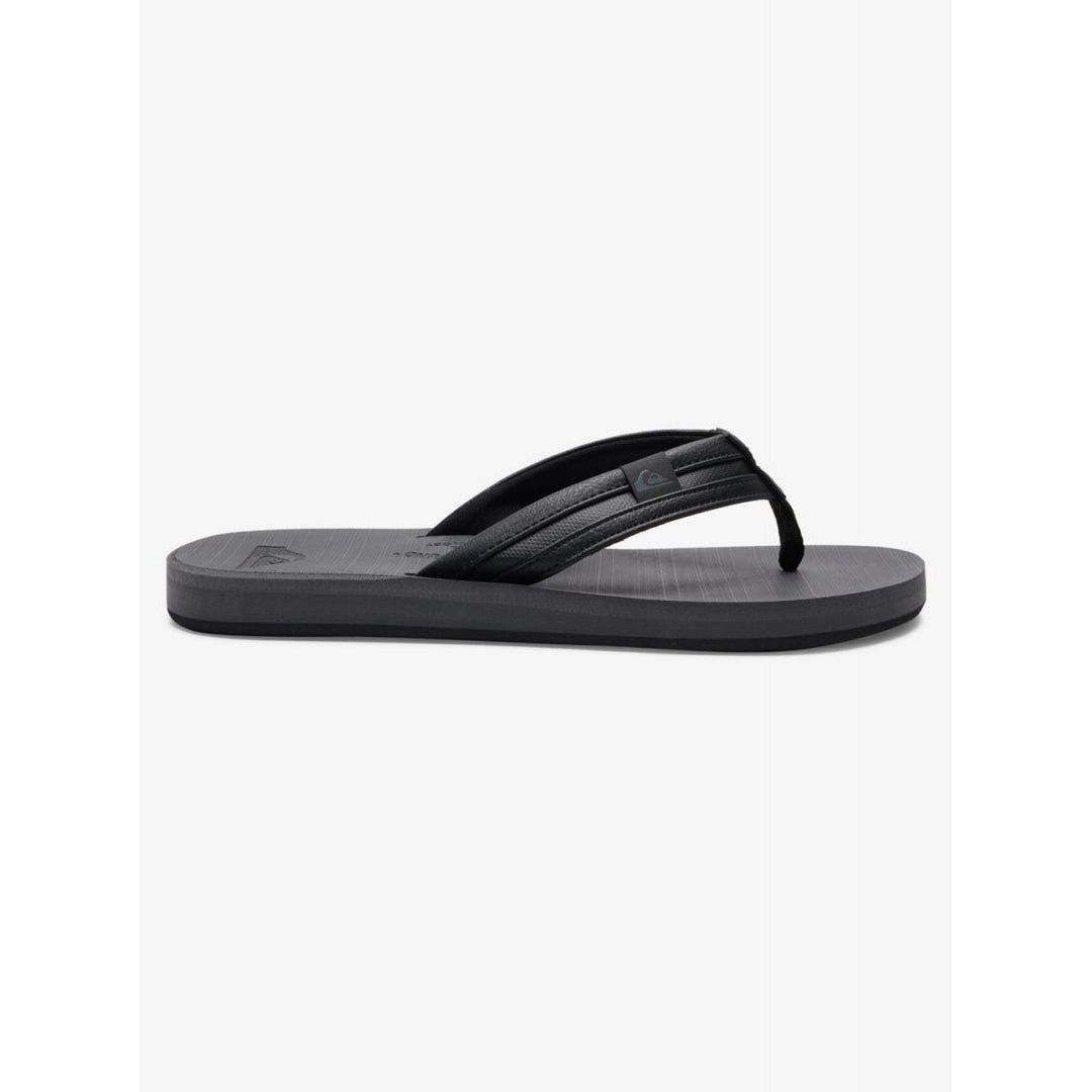 Quiksilver Mens Carver Squish Flip Flop Sandals Black/Grey/Black - AQYL100886-XKSK Black/Grey/Black Image 2