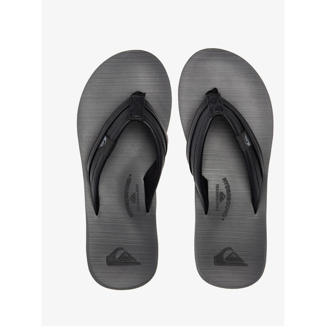 Quiksilver Mens Carver Squish Flip Flop Sandals Black/Grey/Black - AQYL100886-XKSK Black/Grey/Black Image 4