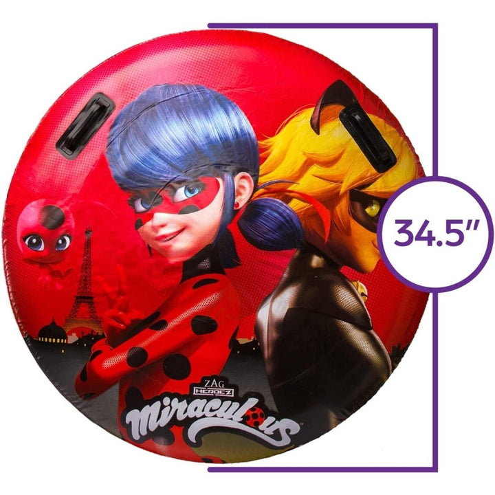 Miraculous Ladybug and Cat Noir Ring Float Pool Raft Inflatable Tube 30" Mighty Mojo Image 3