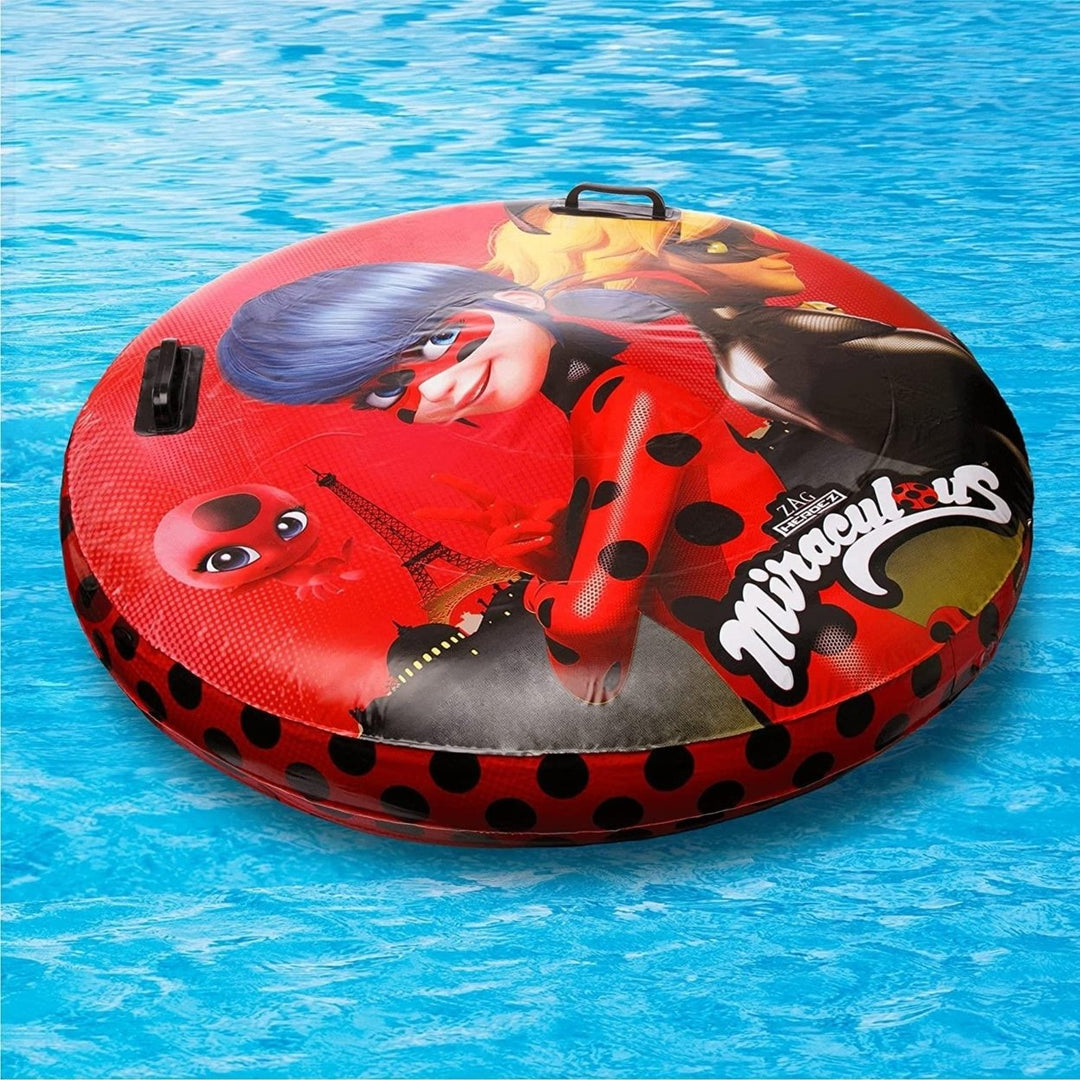 Miraculous Ladybug and Cat Noir Ring Float Pool Raft Inflatable Tube 30" Mighty Mojo Image 4