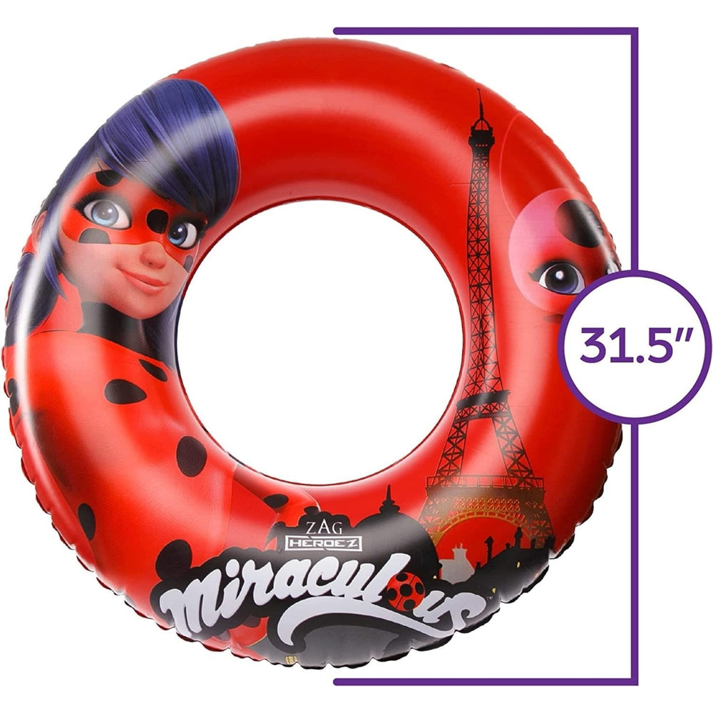 Miraculous Ladybug and TIki Pool Float Inflatable Tube Raft 30" Mighty Mojo Image 2