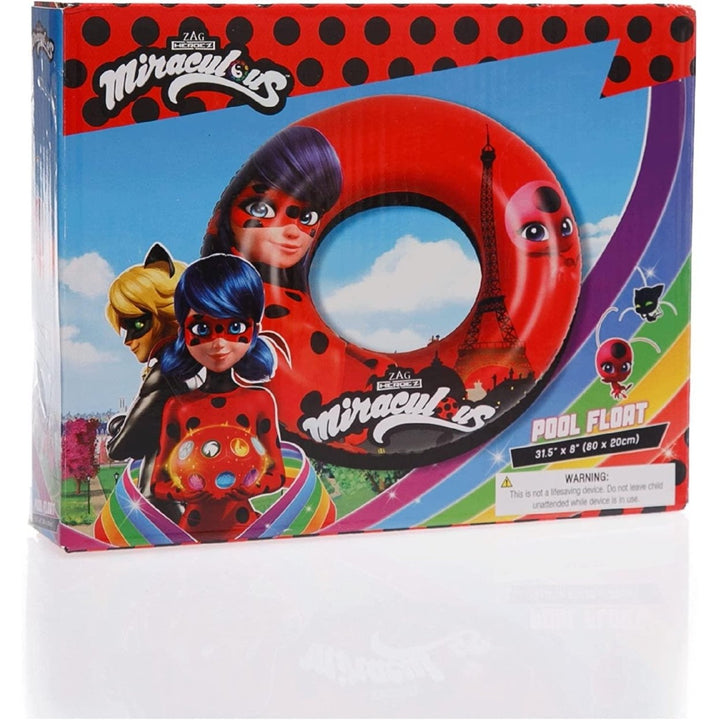 Miraculous Ladybug and TIki Pool Float Inflatable Tube Raft 30" Mighty Mojo Image 4