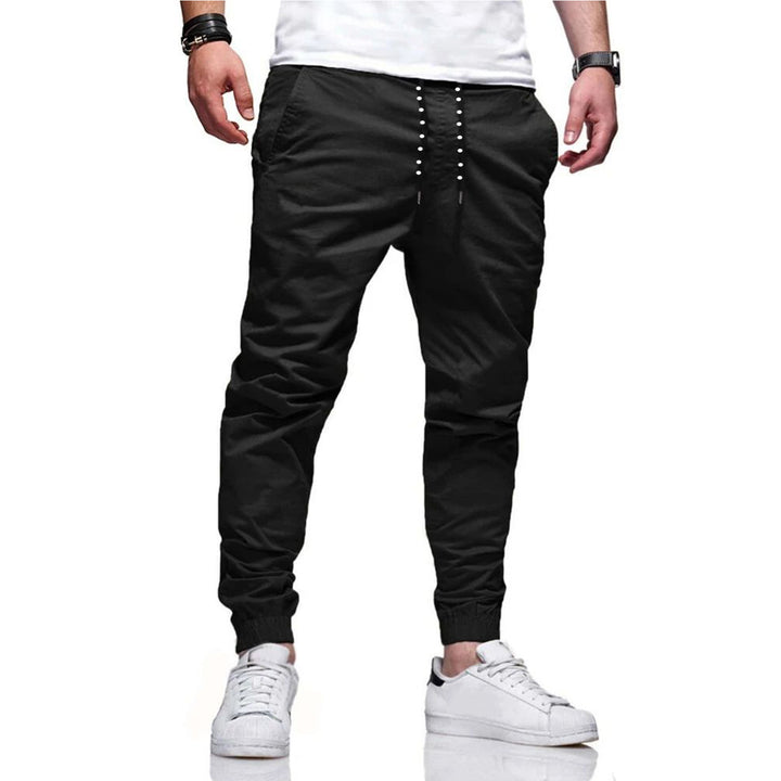 1 Pack Mens Chino Joggers Pant Slim Fit Casual Trousers with Elastic Waistband and Drawstring ClosureStretch Twill Image 6