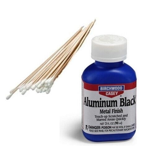 Birchwood CaseyWestlake Market Aluminum Black Touch up Bottle (15125) with 25 Cotton Swabs for Restoring Guns (Aluma Image 1