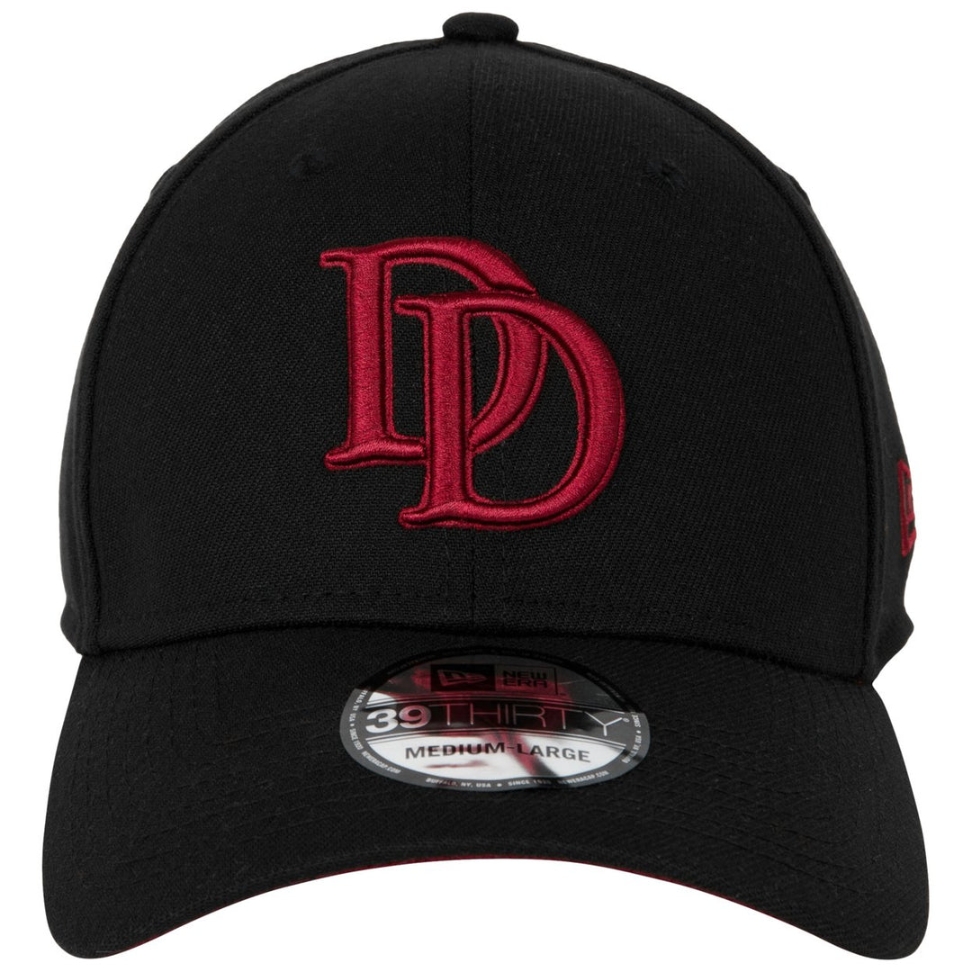 Daredevil Logo Black Colorway Era 39Thirty Fitted Hat Image 2