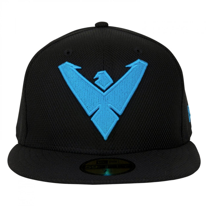 Nightwing Symbol Black Colorway Era 59Fifty Fitted Hat Image 2