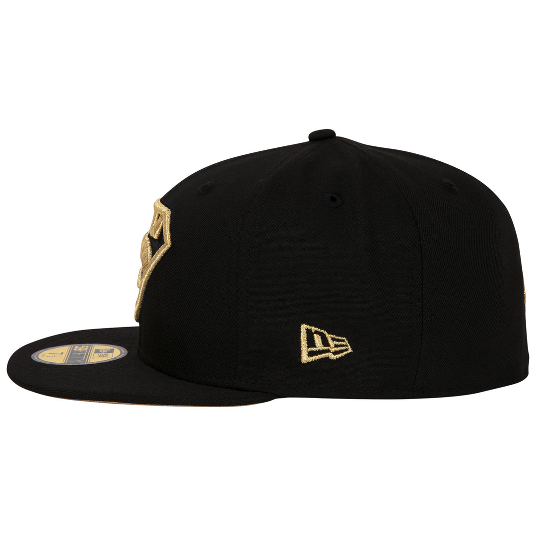 Superman Gold Logo Black Colorway  Era 59Fifty Fitted Hat Image 3