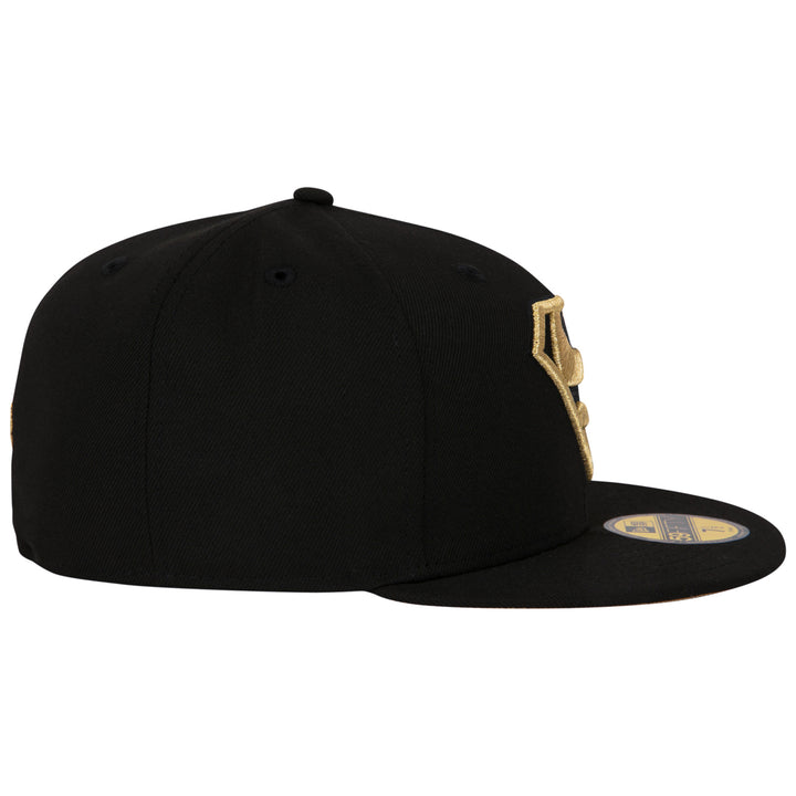 Superman Gold Logo Black Colorway  Era 59Fifty Fitted Hat Image 4