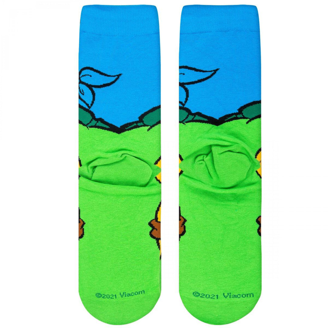 Teenage Mutant Ninja Turtles Leonardo Crew Socks Image 4