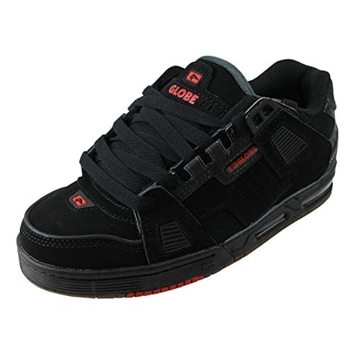 Globe Sabre Skate Shoes Mens Black/Charcoal/Red Image 1