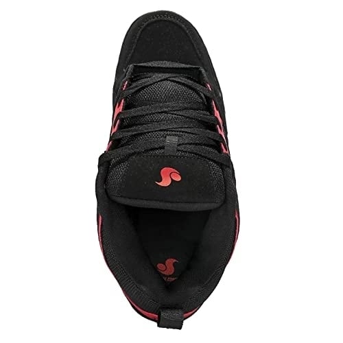 DVS Mens Gambol Skate Shoe BLACK RED GUM NUBUCK Image 3