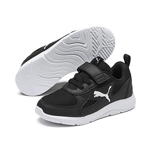 PUMA Fun Racer AC Little Kid Shoes Black White Size 01 Comfortable Sneakers Image 2