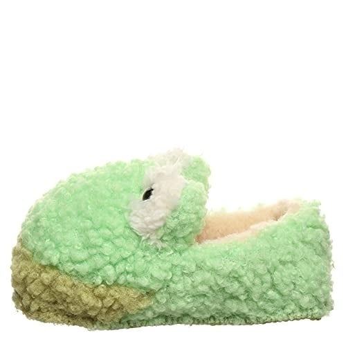 BEARPAW Kids Lil Critters Slippers Green Frog Model 2549T-450 Faux faux Cozy Image 2