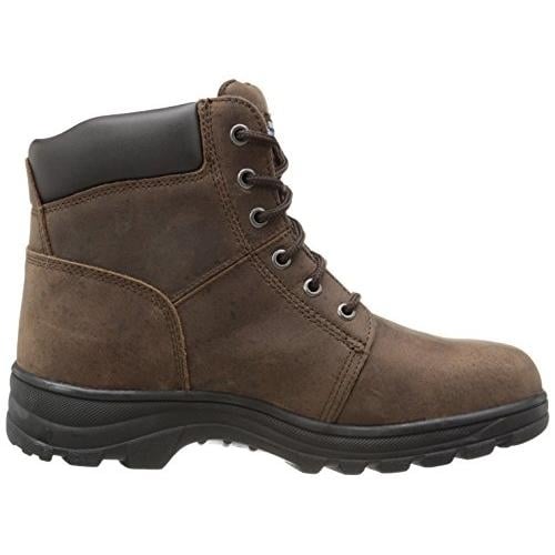 SKECHERS WORK Womens Relaxed Fit: Workshire - Peril Steel Toe Work Boot Brown - 76561-CBD BROWN Image 4