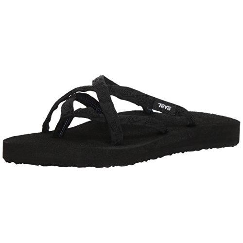 Teva Womens Olowahu Flip Flop Mix Black on Black - 6840-MBOB MIX B BLACK ON BLACK Image 1