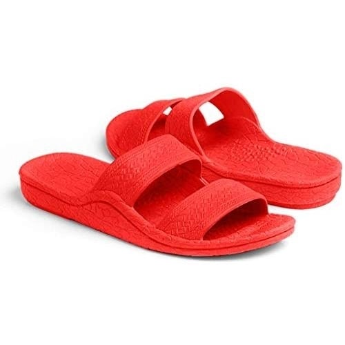 Pali Hawaii Unisex Jandal Sandal Red PH-0405-RED Lightweight Vegan Comfortable Image 1