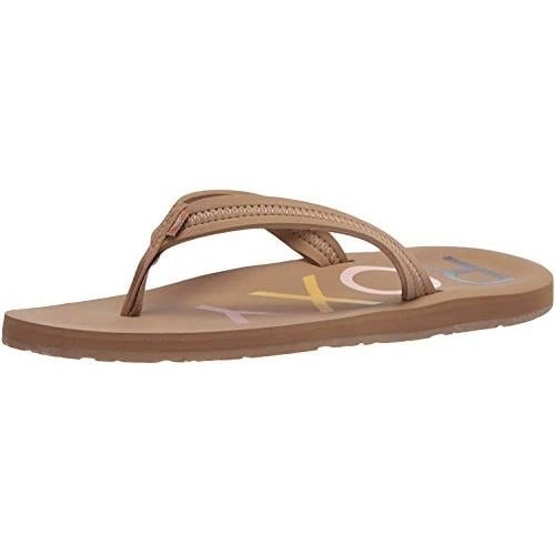 ROXY Womens Vista Flip Flop Tan - ARJL100866-TAN TAN Image 1