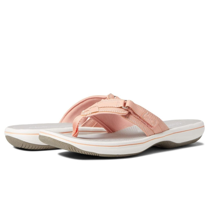 Clarks Breeze Sea 3 Womens Sandals Peach Color Size Options Comfort Footwear Image 1