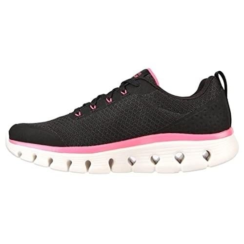 Skechers Womens Go Walk Glide-Step Flex - Summer Charm Sneakers Black/Hot Pink - 124811-BKHP BLACK/HOT PINK Image 4