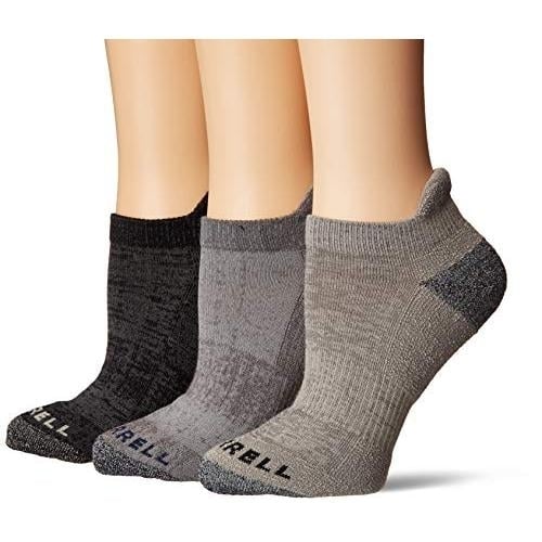 Merrell Wool Blend Cushioned Hiker Socks Low Cut Tab 3 Pack CHARH Mens Image 4