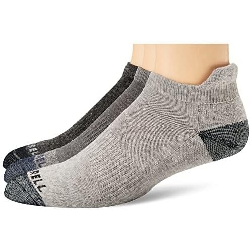 Merrell Wool Blend Cushioned Hiker Socks Low Cut Tab 3 Pack CHARH Mens Image 3