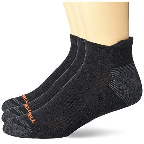 Merrell Mens Cushioned Repreve Hiker Socks Black Low Cut Tab 3 Pack Image 2