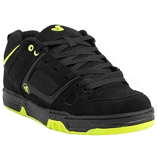 DVS Mens Gambol Skate Shoe BLACK LIME PU NUBUCK Image 1