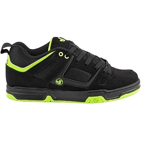 DVS Mens Gambol Skate Shoe BLACK LIME PU NUBUCK Image 2