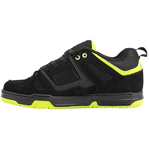 DVS Mens Gambol Skate Shoe BLACK LIME PU NUBUCK Image 3