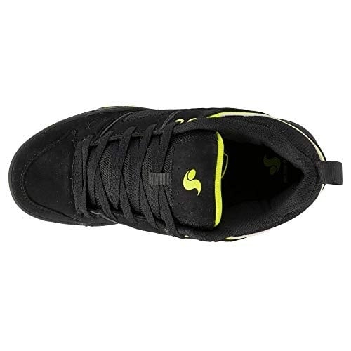 DVS Mens Gambol Skate Shoe BLACK LIME PU NUBUCK Image 4