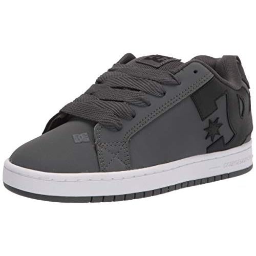 DC Shoes Mens Court Graffik Shoes Grey/Black/White - 300529-GWB DK GREY/BLACK/WHITE Image 4