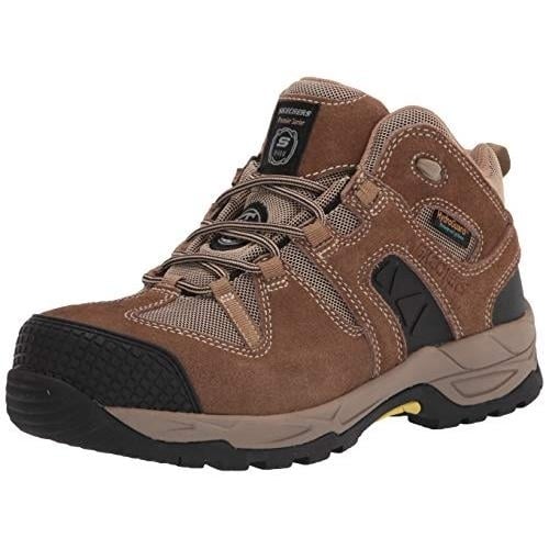 SKECHERS WORK Mens Monter Composite Toe Waterproof Work Shoe Khaki - 77538-KHK KHAKI Image 4