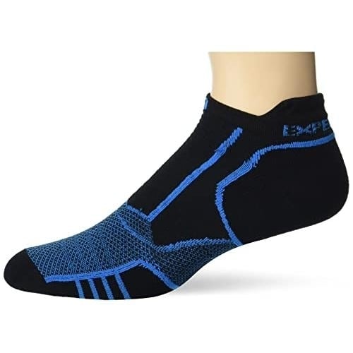 Thorlos Prolite Ultra-Light Cushion No Show Tab Socks Rocket Grip Blue Aster Black Image 4