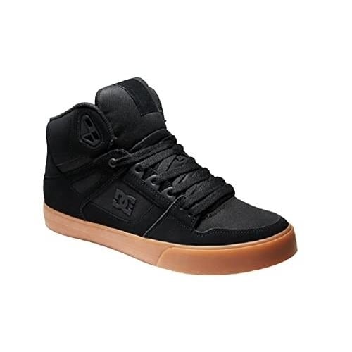 DC Mens Pure High-top Wc Skate Shoe  BLACK/GUM Image 1